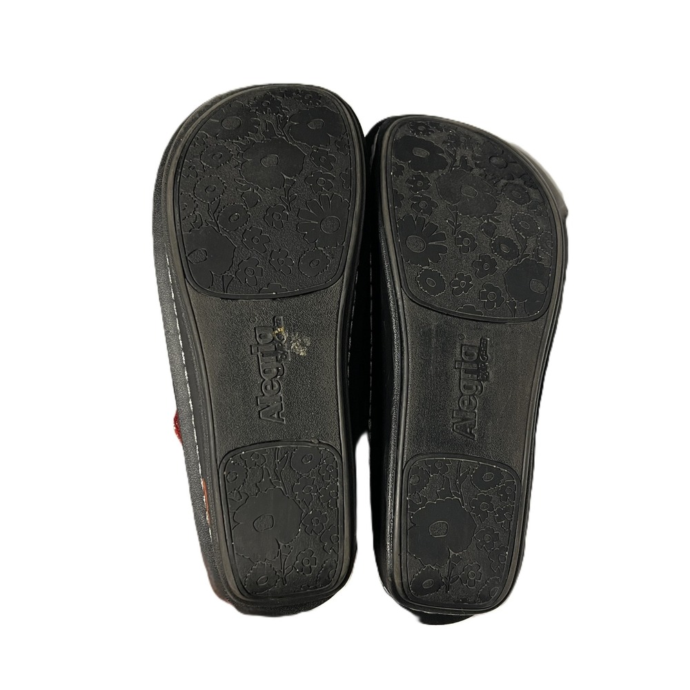 Alegria Paloma Mary Jane Clog in the Coral Owl Print W38 (7.5-8 US) Red/Black - Picture 8 of 8